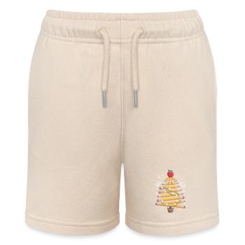 Buntstift Baum mit Lichterkette - Stanley/Stella Teenager Bio-Joggingshorts MINI BOLTER - Natur - Vorne