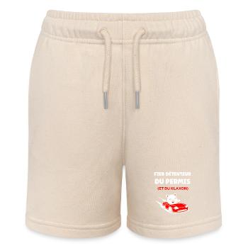 Driver's license humor - Stanley/Stella MINI BOLTER Organic Teen Jogging Shorts - soft Ecru - Front