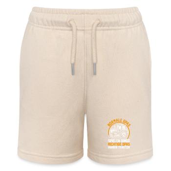 Farmer Farm Farmer Farmer Grandpa Grandpa Trak - Stanley/Stella MINI BOLTER Organic Teen Jogging Shorts - soft Ecru - Front
