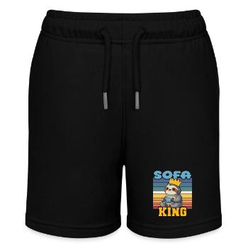 Gamer King - Stanley/Stella Teenager Bio-Joggingshorts MINI BOLTER - Schwarz - Vorne