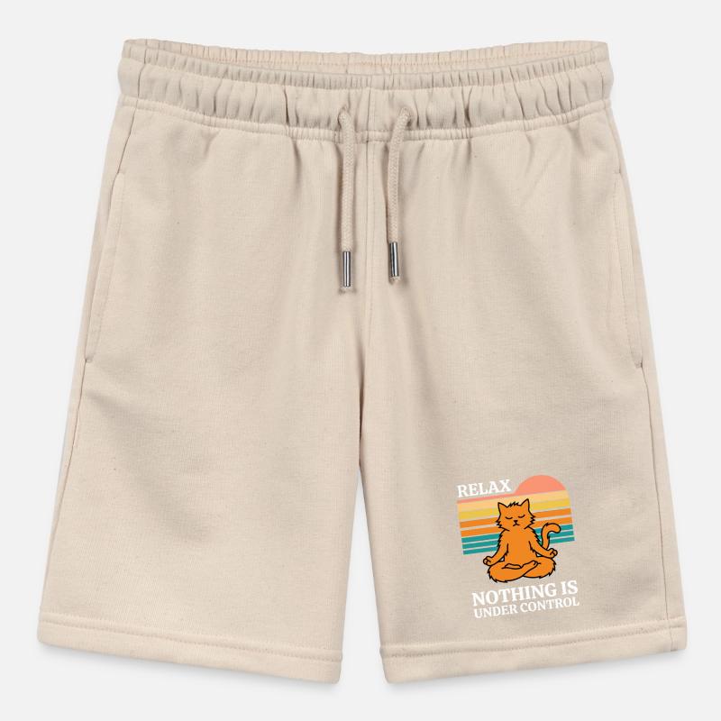 Relax Nothing is under control Cat Meditation Stanley/Stella MINI BOLTER Organic Teen Jogging Shorts