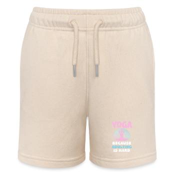 Yoga Weil Erwachsensein Schwer Ist - Stanley/Stella Teenager Bio-Joggingshorts MINI BOLTER - Natur - Vorne