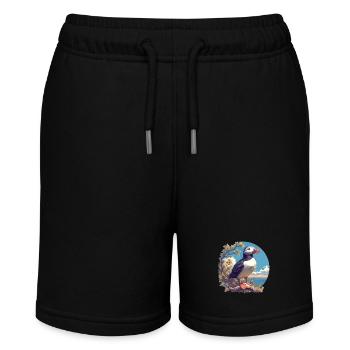 Puffin Papageientaucher - Stanley/Stella Teenager Bio-Joggingshorts MINI BOLTER - Schwarz - Vorne