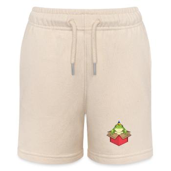 Frosch Geburtstag Partyhut - Stanley/Stella Teenager Bio-Joggingshorts MINI BOLTER - Natur - Vorne