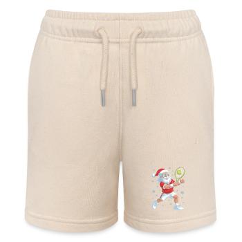 Santa Tennis Festliche Action - Stanley/Stella Teenager Bio-Joggingshorts MINI BOLTER - Natur - Vorne