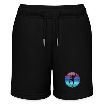Bouldern Kletterer Retro Frauen Mädchen Berge  - Stanley/Stella Teenager Bio-Joggingshorts MINI BOLTER - Schwarz - Vorne