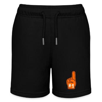Supporter Sport USA - Stanley/Stella Teenager Bio-Joggingshorts MINI BOLTER - Schwarz - Vorne