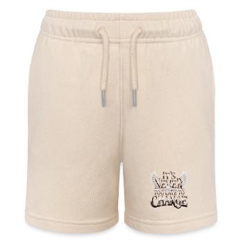 Never Too Late to Change - Stanley/Stella MINI BOLTER Organic Teen Jogging Shorts - soft Ecru - Front