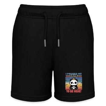 Zocken - Design für echte Gamer - Stanley/Stella Teenager Bio-Joggingshorts MINI BOLTER - Schwarz - Vorne