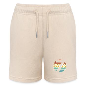 7th Birthday 2019 Boys and Girls Gift - Stanley/Stella MINI BOLTER Organic Teen Jogging Shorts - soft Ecru - Front