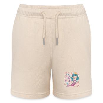 Mermaid 3rd Birthday 3 Years - Stanley/Stella MINI BOLTER Organic Teen Jogging Shorts - soft Ecru - Front