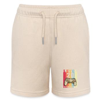 Level 20 Vollständiges 20-jähriges Jubiläum - Stanley/Stella Teenager Bio-Joggingshorts MINI BOLTER - Natur - Vorne