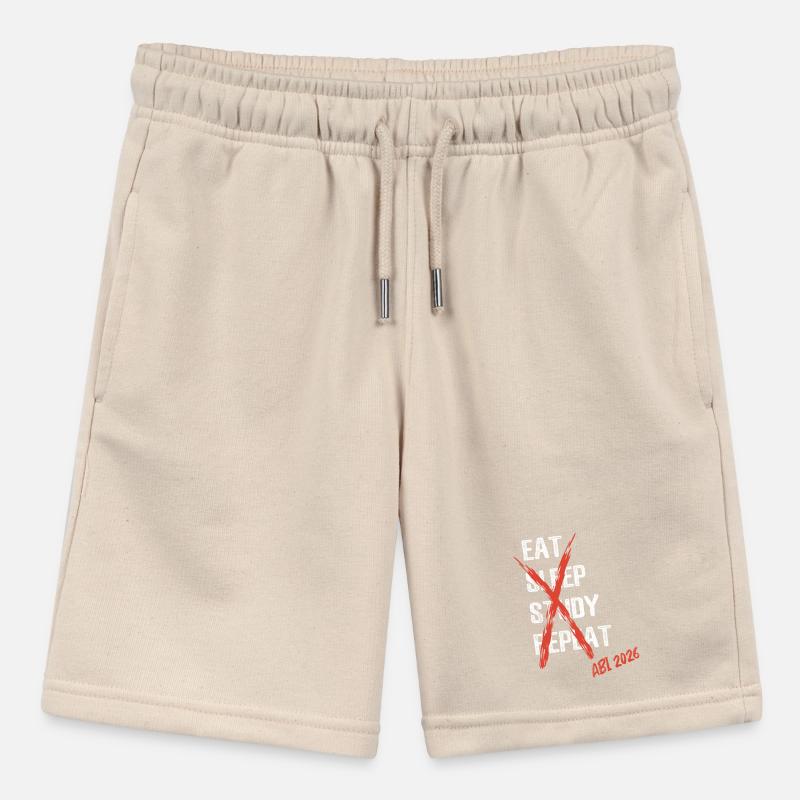 Eat sleep study repeat - Abi 2026 - Spruch Stanley/Stella MINI BOLTER Organic Teen Jogging Shorts