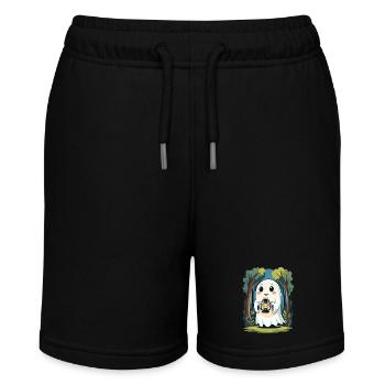 Laternengeist im nächtlichen Wald - Stanley/Stella Teenager Bio-Joggingshorts MINI BOLTER - Schwarz - Vorne