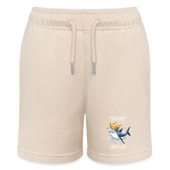 Achievement Unlocked | Shark apex predator - Stanley/Stella MINI BOLTER Organic Teen Jogging Shorts - soft Ecru - Front
