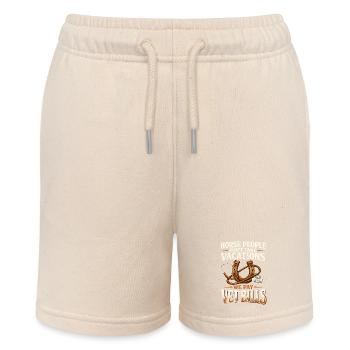 Horse People Equestrian Identity Barn - Stanley/Stella MINI BOLTER Organic Teen Jogging Shorts - soft Ecru - Front