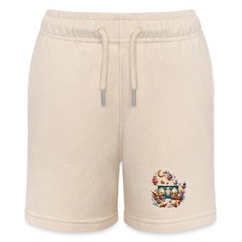 Whimsische Bäckerei-Traum - Stanley/Stella Teenager Bio-Joggingshorts MINI BOLTER - Natur - Vorne