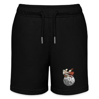 Astronaut Piano auf dem Mond - Stanley/Stella Teenager Bio-Joggingshorts MINI BOLTER - Schwarz - Vorne