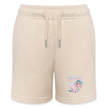 Mermaid 10th Birthday 10 Years - Stanley/Stella MINI BOLTER Organic Teen Jogging Shorts - soft Ecru - Front