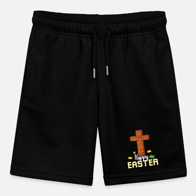 Master Builder Brick Builder Cross Happy Easter Stanley/Stella MINI BOLTER Organic Teen Jogging Shorts