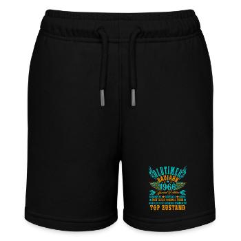 60th Birthday 60 Years Decoration 1965 Gift Funny - Stanley/Stella MINI BOLTER Organic Teen Jogging Shorts - black - Front