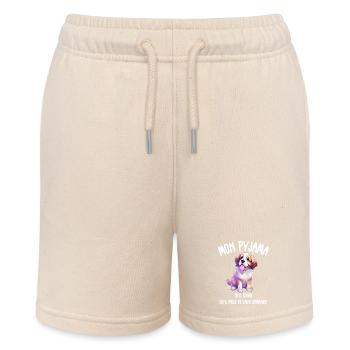 Sint-Bernhardiner-Hundepyjama-Humor - Stanley/Stella Teenager Bio-Joggingshorts MINI BOLTER - Natur - Vorne
