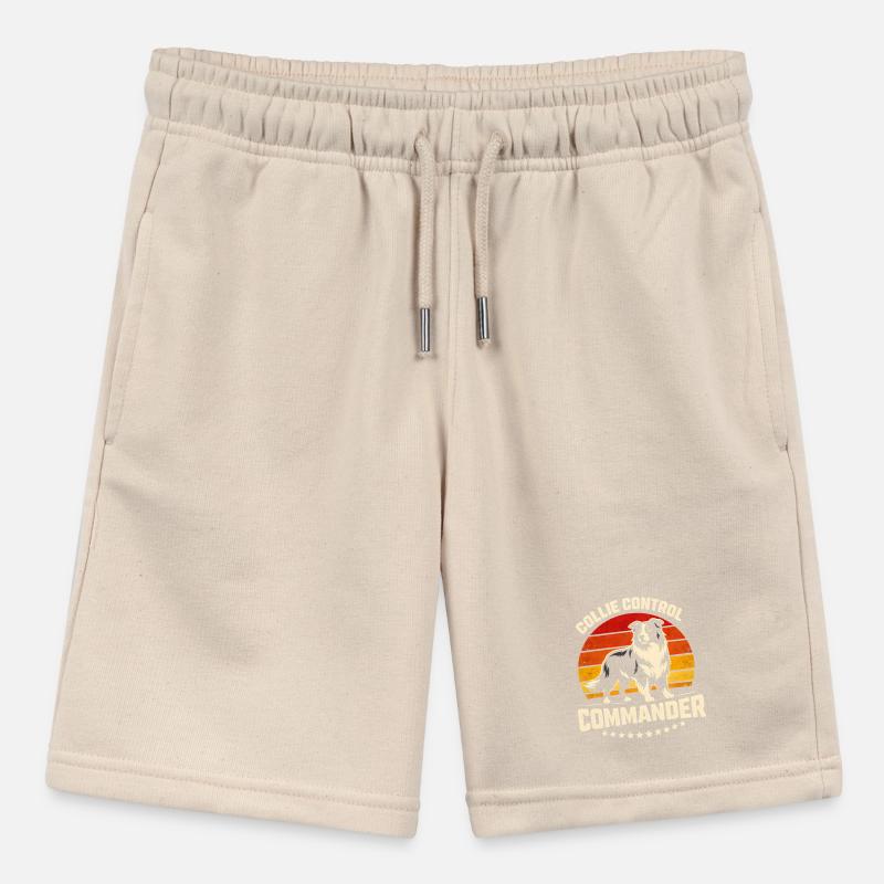 Collie Commando | Border Collie Retro Stanley/Stella MINI BOLTER Organic Teen Jogging Shorts