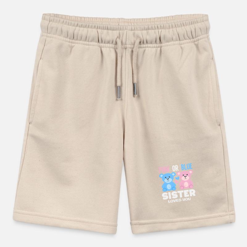 Pink Oder Blau Schwester Liebt Dich Stanley/Stella Teenager Bio-Joggingshorts MINI BOLTER