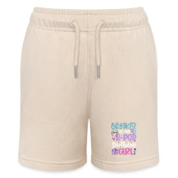 Brother Of The K Pop Birthday Girl - Stanley/Stella MINI BOLTER Organic Teen Jogging Shorts - soft Ecru - Front