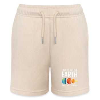 Earth Layers Exploded Diagram - Stanley/Stella MINI BOLTER Organic Teen Jogging Shorts - soft Ecru - Front