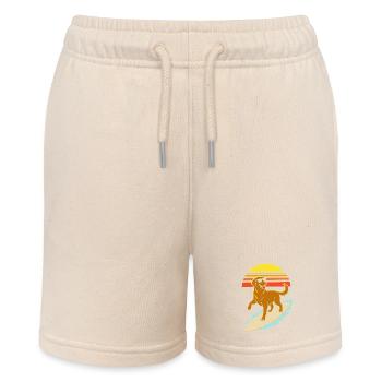 Surferhund mit Brille – Retro-Strandstil - Stanley/Stella Teenager Bio-Joggingshorts MINI BOLTER - Natur - Vorne