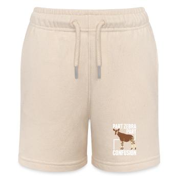 Okapi Lovers Okapi Animal Rare Wildlife Love - Stanley/Stella MINI BOLTER Organic Teen Jogging Shorts - soft Ecru - Front