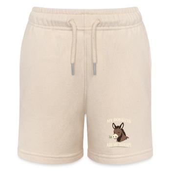 Esel-liebhaber Esel Lustiger Esel Bauernhoftier - Stanley/Stella Teenager Bio-Joggingshorts MINI BOLTER - Natur - Vorne