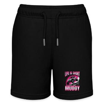 UTV Off Road Girl Woman 4 Wheeler Side by side - Stanley/Stella Teenager Bio-Joggingshorts MINI BOLTER - Schwarz - Vorne