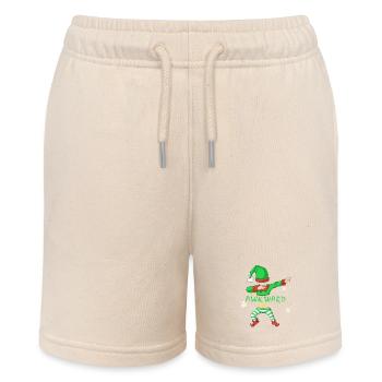 Awkward Elf Family Christmas Shirt - Stanley/Stella MINI BOLTER Organic Teen Jogging Shorts - soft Ecru - Front