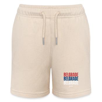 Belgrade Serbia, I love Belgrade - Stanley/Stella MINI BOLTER Organic Teen Jogging Shorts - soft Ecru - Front