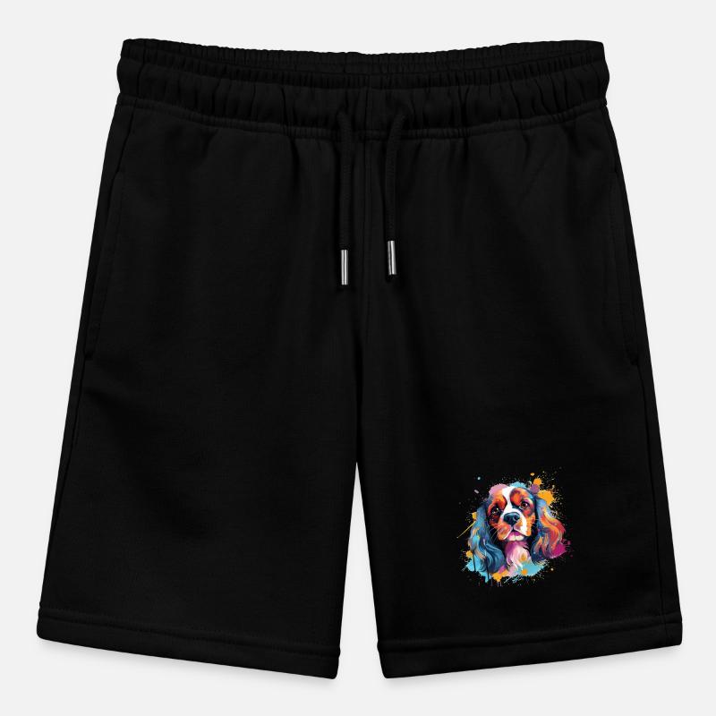 Cavalier King Charles Spaniel Hund Farbenfroh Stanley/Stella Teenager Bio-Joggingshorts MINI BOLTER