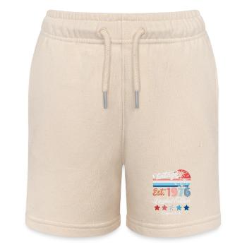 1976 Vintage Birthday Gift 50th Birthday 50 Years - Stanley/Stella MINI BOLTER Organic Teen Jogging Shorts - soft Ecru - Front