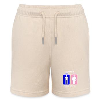 Non-Binary Where Do I Pee Gender Identity Graphic - Stanley/Stella Teenager Bio-Joggingshorts MINI BOLTER - Natur - Vorne