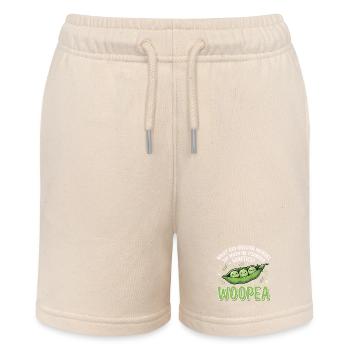 Pea Genetics Mendelwitz WOOPEA - Stanley/Stella MINI BOLTER Organic Teen Jogging Shorts - soft Ecru - Front