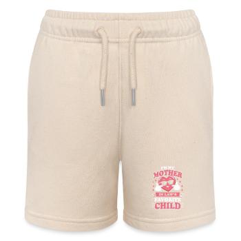 Mother-in-law Favorite Child Heart - Stanley/Stella MINI BOLTER Organic Teen Jogging Shorts - soft Ecru - Front