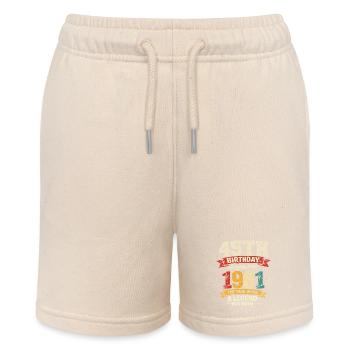 45 Years Anniversary Legend 1981 - Vintage - Stanley/Stella MINI BOLTER Organic Teen Jogging Shorts - soft Ecru - Front