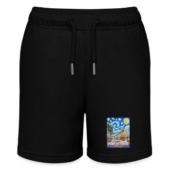 Port St. Lucie Florida Palmen Skyline - Stanley/Stella Teenager Bio-Joggingshorts MINI BOLTER - Schwarz - Vorne