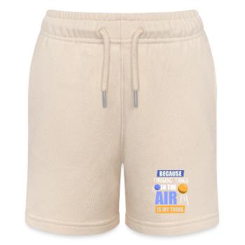 Diskuswurf Diskuswerfen Diskus diskuswerfer - Stanley/Stella Teenager Bio-Joggingshorts MINI BOLTER - Natur - Vorne
