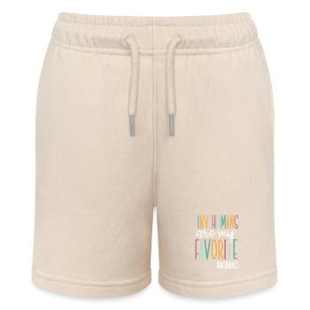 Tiny Humans Are My Favorite - Stanley/Stella MINI BOLTER Organic Teen Jogging Shorts - soft Ecru - Front