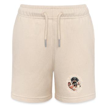 Dachshund Survival Club - Stanley/Stella MINI BOLTER Organic Teen Jogging Shorts - soft Ecru - Front