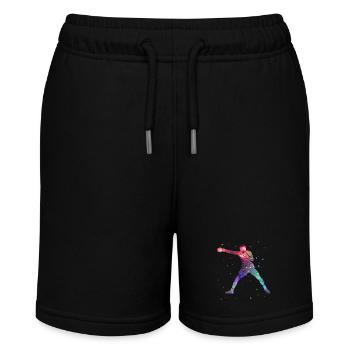 Boxer Boxing Space Kids Men Boys - Stanley/Stella MINI BOLTER Organic Teen Jogging Shorts - black - Front