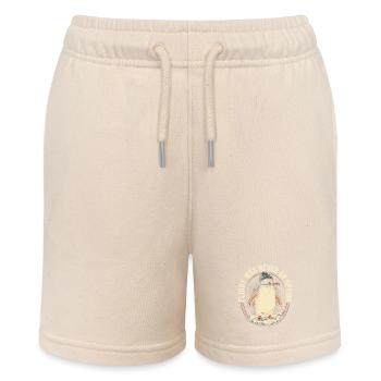 Penguin mit Messer – Eiswitz - Stanley/Stella MINI BOLTER Organic Teen Jogging Shorts - soft Ecru - Front