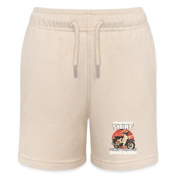Ossi Style Bekleidung für Simson-Liebhaber & Simme - Stanley/Stella Teenager Bio-Joggingshorts MINI BOLTER - Natur - Vorne