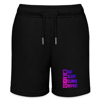 Sportklettern Geschenkidee für eine Bergsportlerin - Stanley/Stella Teenager Bio-Joggingshorts MINI BOLTER - Schwarz - Vorne